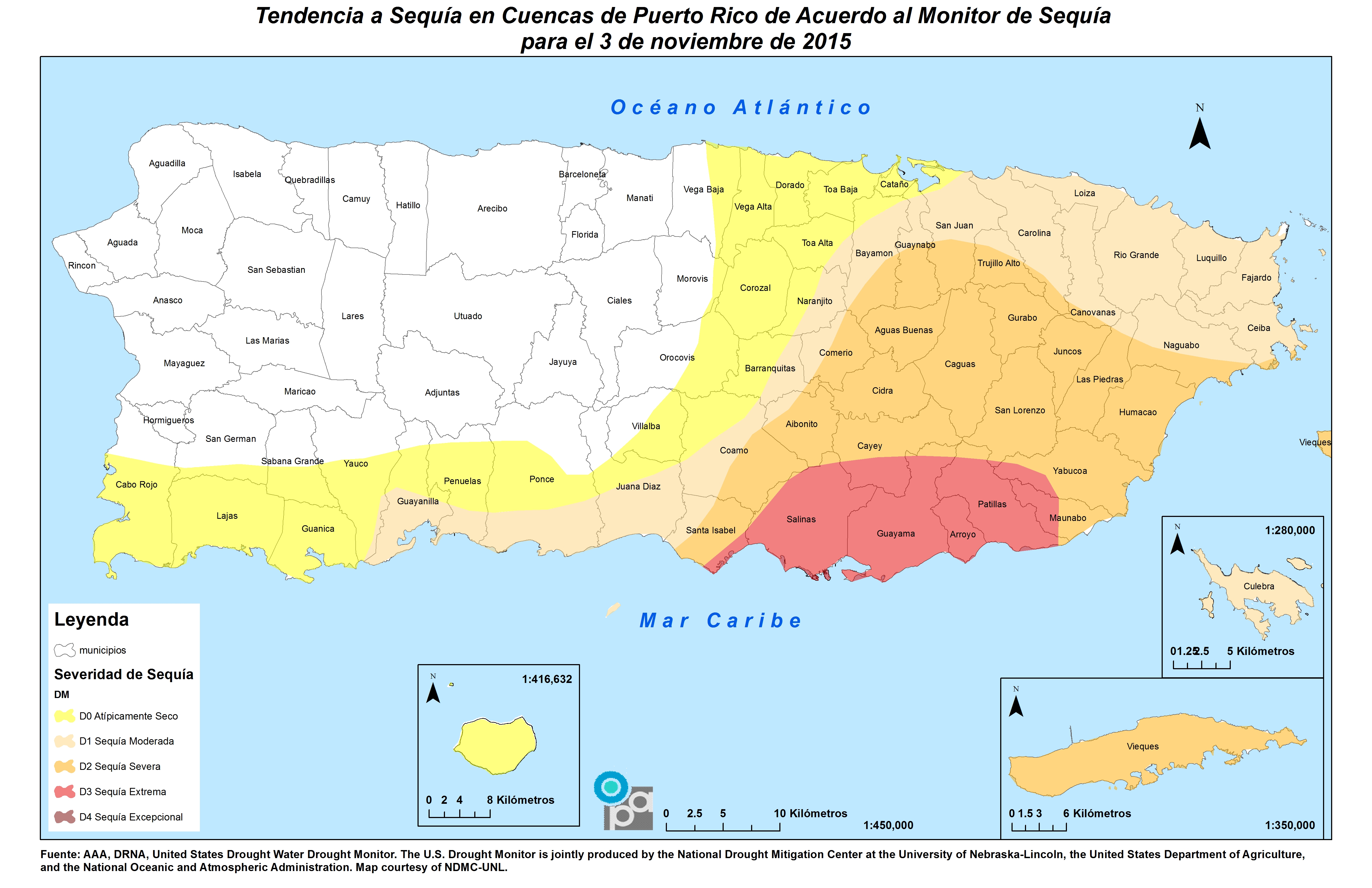 Mapa de municipios al 5 de noviembre de 2015