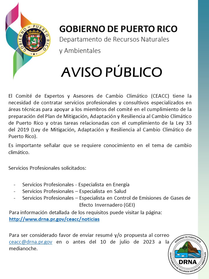 Aviso CEACC Especialistas Energia